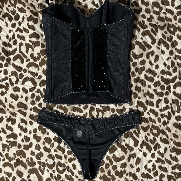 VICTORIAS SECRET Starry Galaxy Corset and thong - Picture 1 of 2